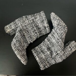 Jessica Simpson Black & White Tweed Ankle Booties
